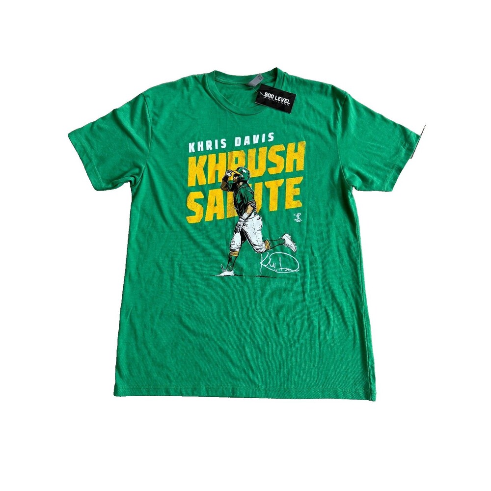Oakland A's T Shirt Khris"Krush Salute" Davis, Green color, size Large NWT